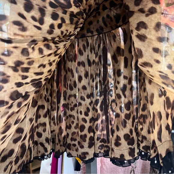 D&G Animal Print Cotton Flare Skirt • 38 XS - Picture 7 of 12